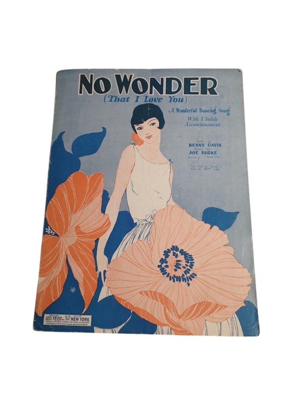 No Wonder That I Love You Vintage Sheet Music Benny Davis Joe Burke Feist 1924